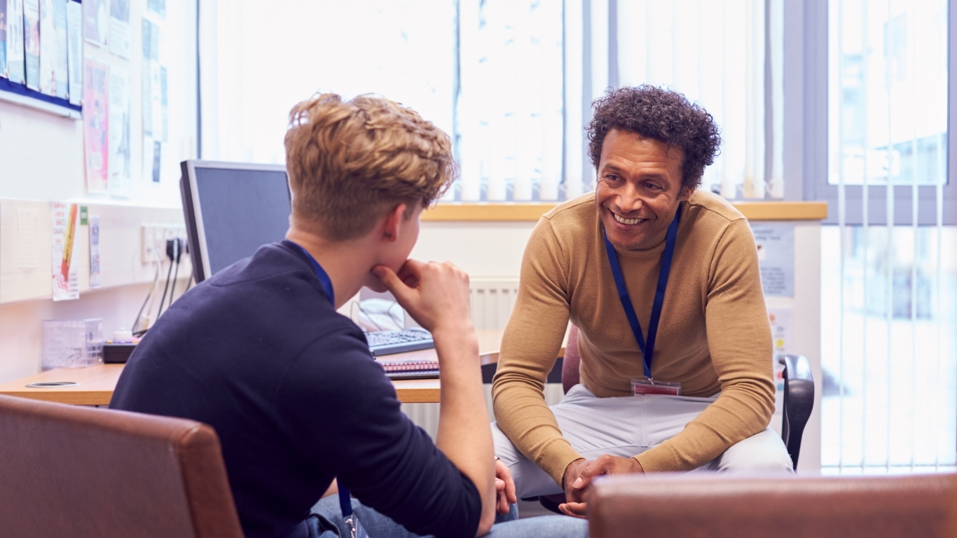 Student preparing university application documents